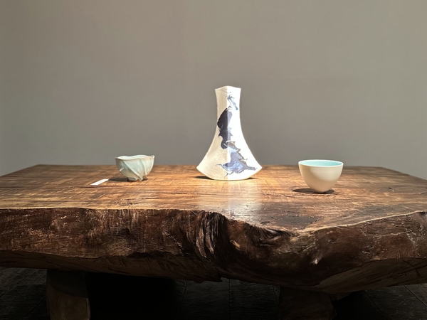 青に逢う 島本恵里 × 岡田 泰･瀬津純司･冨川秋子 四人展　令和4年11月11日(金)～11月16日(水)／柿傳ギャラリー